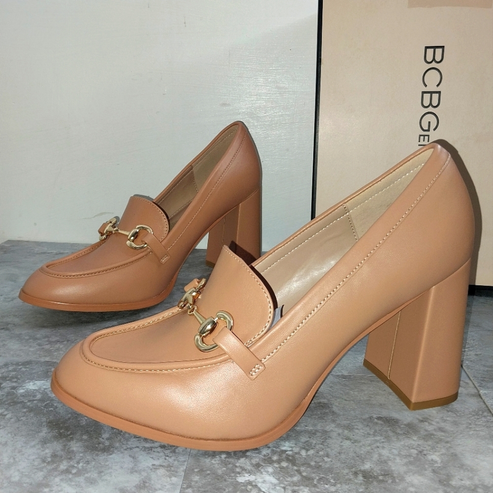 BCBGeneration Womens Size 11 Pumps Tan Heels Horsebite Career Work Shoes - Picture 4 of 17